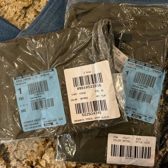 NWT J. Crew Olive Green Mockneck Lyocell T-Shirt - SIZE XS - Picture 6 of 8